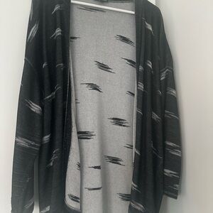 Eileen Fisher Black and Gray Cardigan